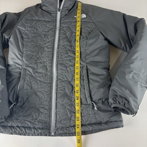 NORTH FACE Catawissa Jacket Coat Women Size Small Gray Floral - Picture 8 of 13